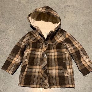 Old Navy Wool Blend Fleece Lined Hooded Jacket